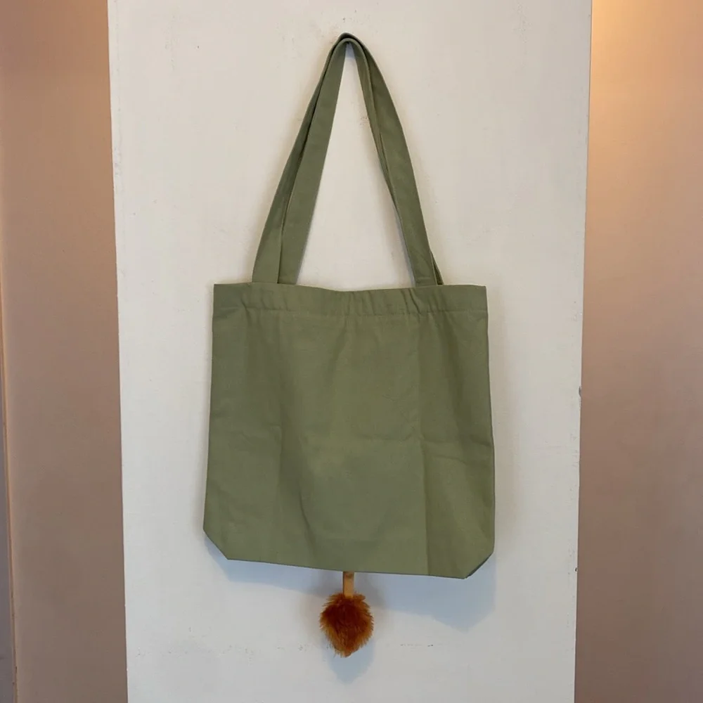 NEW Green Canvas Lions Head Small Pet Carrying Bag